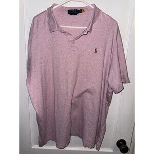 Polo Ralph Lauren Mens 2XL Classic Fit Pink Polo Golf Short Sleeve Shirt